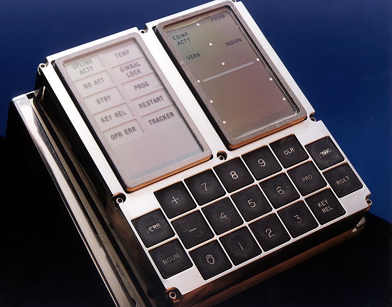 Apollo display and keyboard unit. Photo by NASA/Dennis Taylor. Apollo display and keyboard unit. Photo by NASA/Dennis Taylor.
